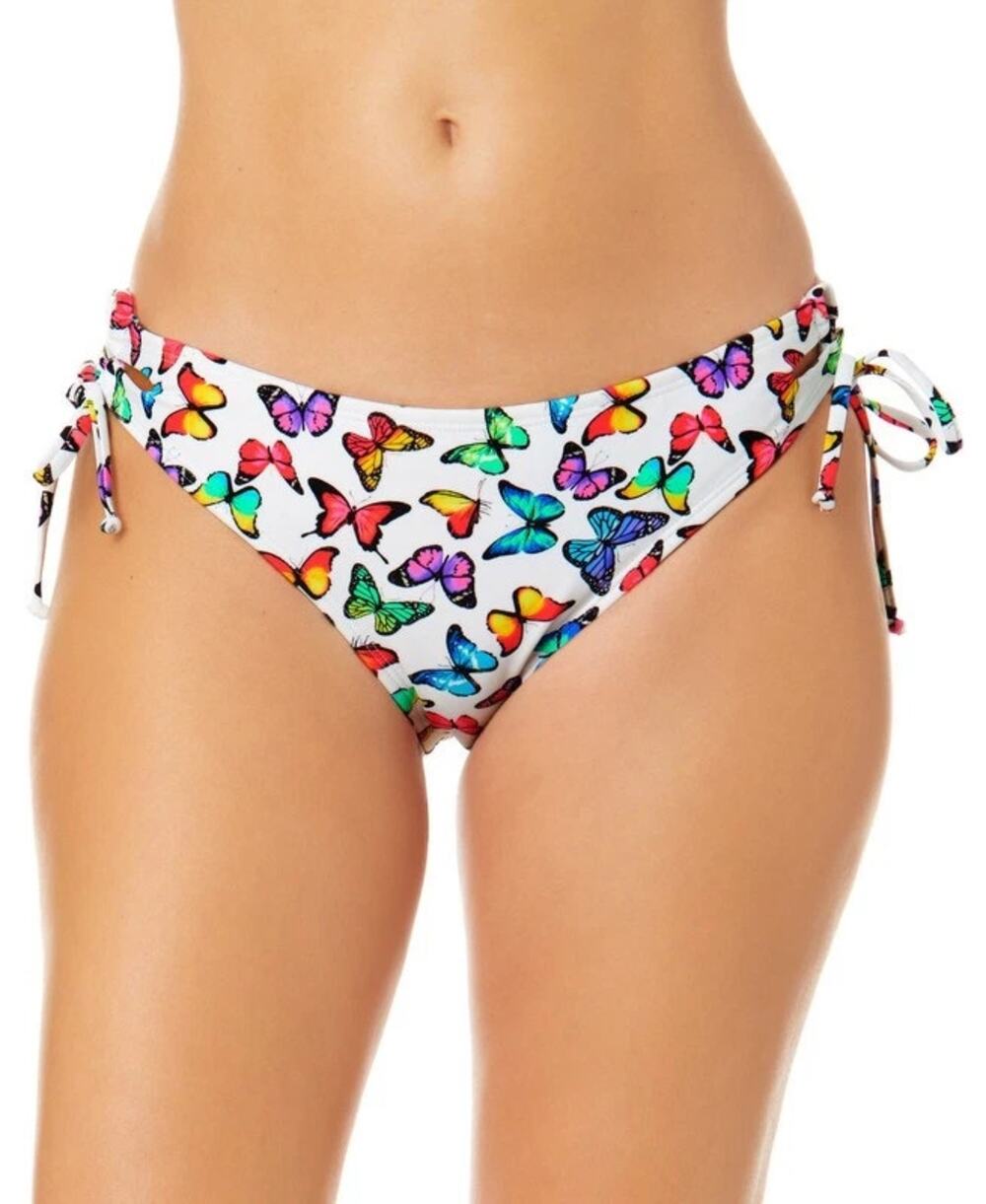 NWT Salt + Cove Rainbow Butterfly Hipster Swim Bikini Bottoms Womens Size Medium